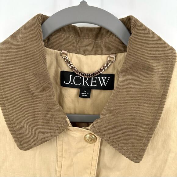 J Crew Short Barn Jacket in English ripstop cotton in coastal khaki Size M - Picture 4 of 12